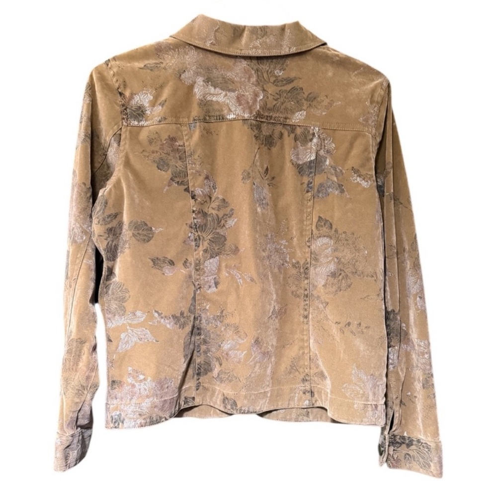Erin London Vintage Floral Tan Jacket - Picture 2 of 4
